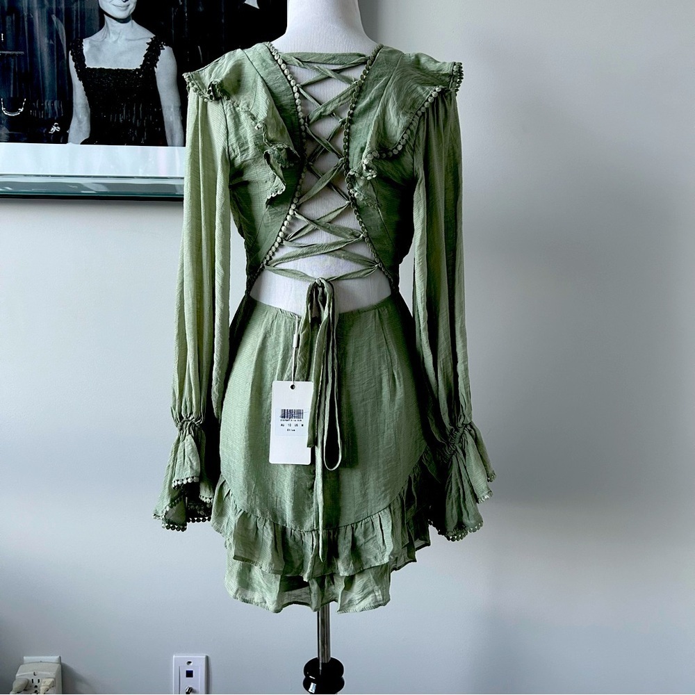 NWT Saints and Secrets Ruffled Up Mini Dress - Picture 3 of 10